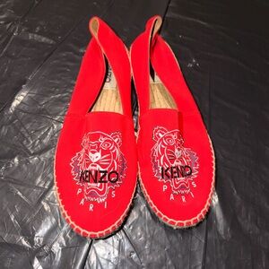 Kenzo Bright Red Tiger Espadrilles